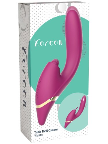 Přirážecí vibrátor s králíčkem Triple Thrill Climaxer