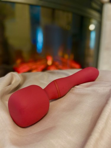 Hřejivá masážní hlavice/vibrátor Heating Wand Red
