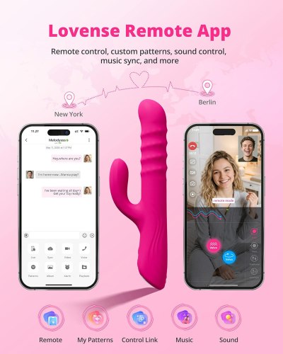 Interaktivní rotační vibrátor s králíčkem a perlami Velvo