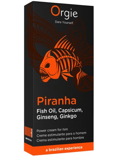 Stimulační krém pro lepší erekci Orgie Piranha, 15 ml