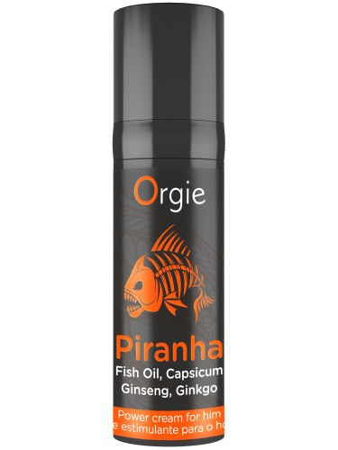 Stimulační krém pro lepší erekci Orgie Piranha, 15 ml