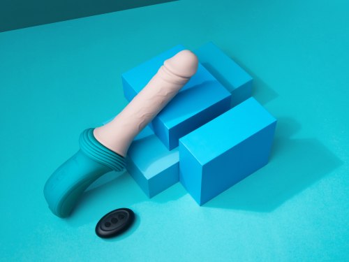 Přirážecí vibrátor s přísavkou Thrusting Dildo Machine