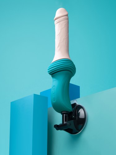Přirážecí vibrátor s přísavkou Thrusting Dildo Machine