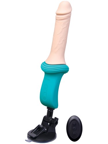 Přirážecí vibrátor s přísavkou Thrusting Dildo Machine