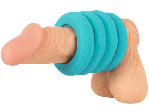 Sada kroužků pro penis a varlata 3v1, 4 ks