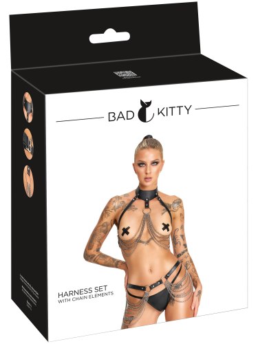 Řemínková souprava s řetízky Bad Kitty