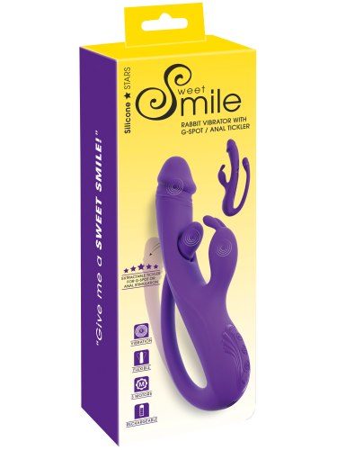 Vibrátor s králíčkem a stimulátorem Sweet Smile