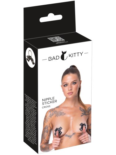 Samolepky na bradavky s kroužky Bad Kitty