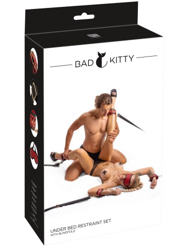 Pouta na postel + maska na oči Bad Kitty