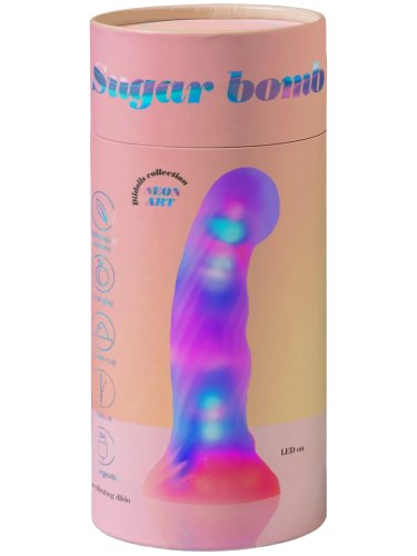 Svítící silikonové dildo s přísavkou Sugar Bomb