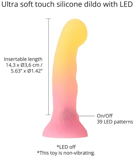 Svítící silikonové dildo s přísavkou Sugar Bomb