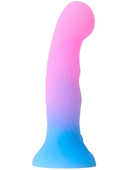 Svítící silikonové dildo s přísavkou Candy Loop – Nerealistická dilda