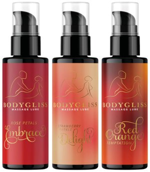 Sada masážních/lubrikačních gelů BodyGliss, 3× 50 ml – Masážní gely, emulze
