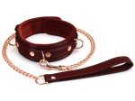 BDSM obojek s vodítkem Metallic Shade