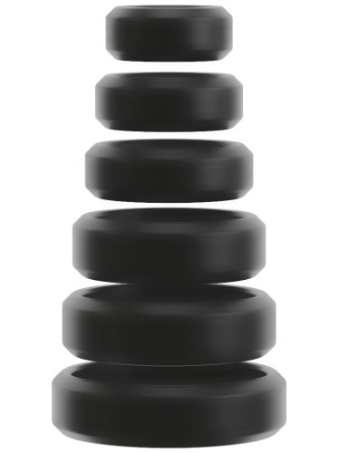 Set kroužků na penis a varlata Strong & Stretchy, 6 ks
