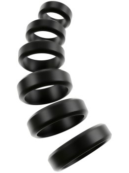 Set kroužků na penis a varlata Strong & Stretchy, 6 ks – Sady erekčních kroužků