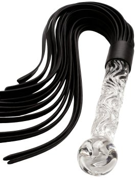 Důtky ze skla a kůže Glass Worxx – Důtky na spanking
