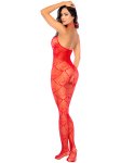 Síťovaný catsuit se srdíčky a lesklými kamínky Mapalé, one size