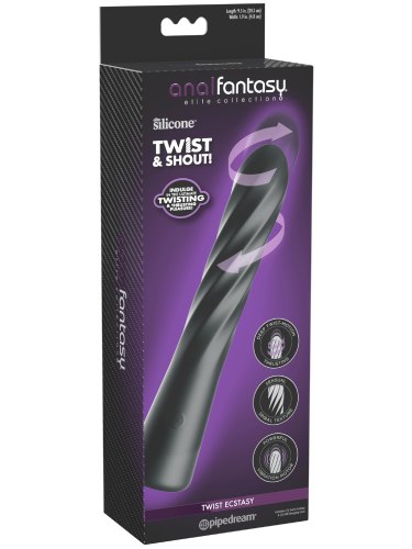 Rotační a přirážecí anální vibrátor Twist Ecstasy