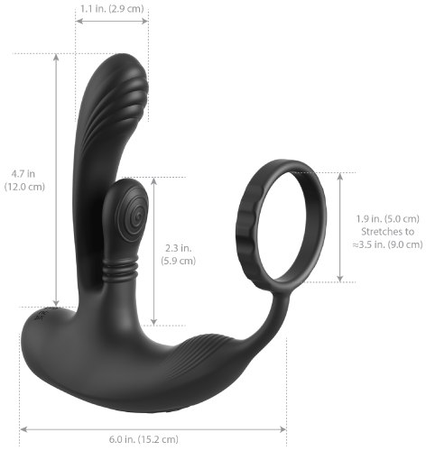 Vibrátor na prostatu a hráz Ass-Gasm IntiMotion
