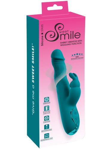 Vibrátor s králíčkem a vlnivým pohybem Sweet Smile