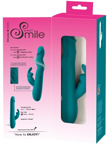 Vibrátor s králíčkem a vlnivým pohybem Sweet Smile