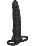 Vibrační připínací penis pro muže Double Trouble