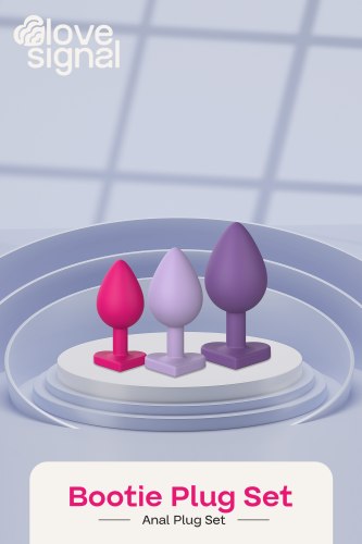 Sada análních kolíků Heart Plug Set, 3 ks