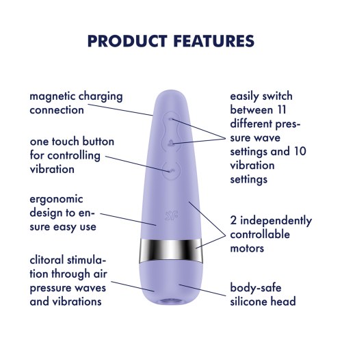 Bezdotykový a vibrační stimulátor klitorisu Satisfyer Pro 3+