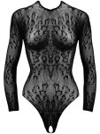 Síťované body s leopardím vzorem Roxy, one size