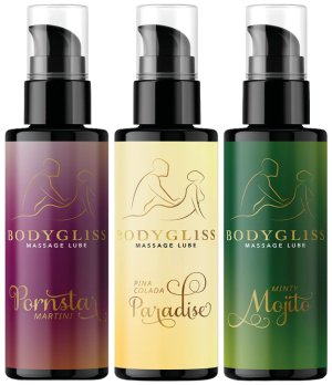 Sada masážních gelů/lubrikantů Tropical Temptation, 3× 50 ml – Masážní gely, emulze
